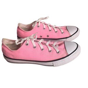 Converse All Star Shoes Youth Size 3 Pink Low Top Canvas Sneakers Kids 337836F